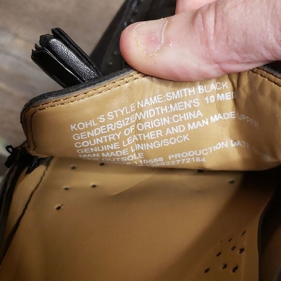 GBX Kohls brand black mens loafer shoes size 10 - Picture 6 of 8